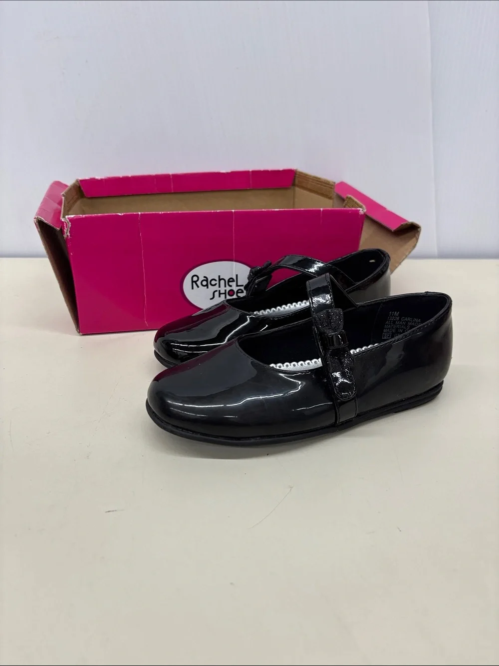 Rachel Shoes Black Patent Mary Jane Dress Flats